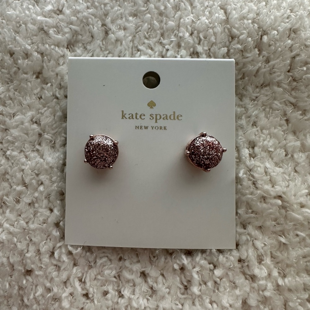 Kate Spade Glittering Stud Earrings - Brown
